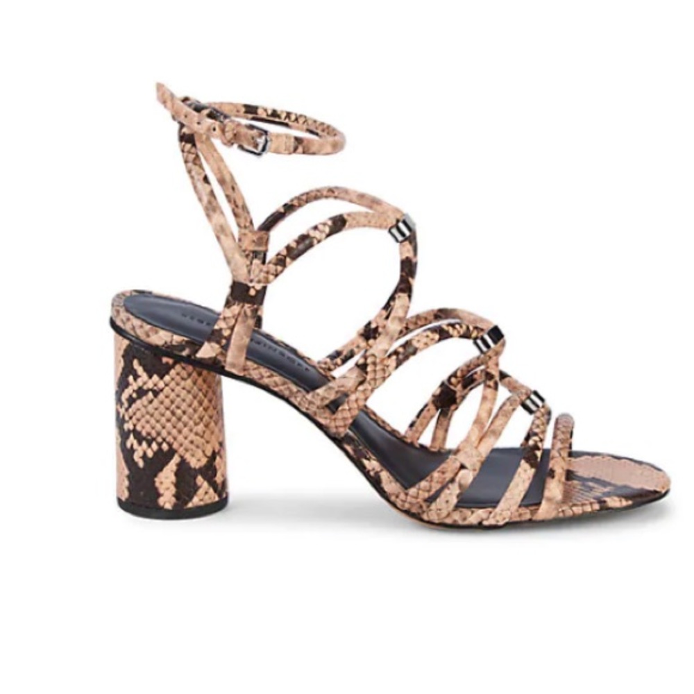 Rebecca Minkoff Block Heel Leather Sandal